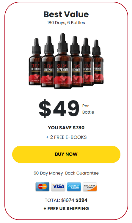 Sugar Defender buy now 6 bottles