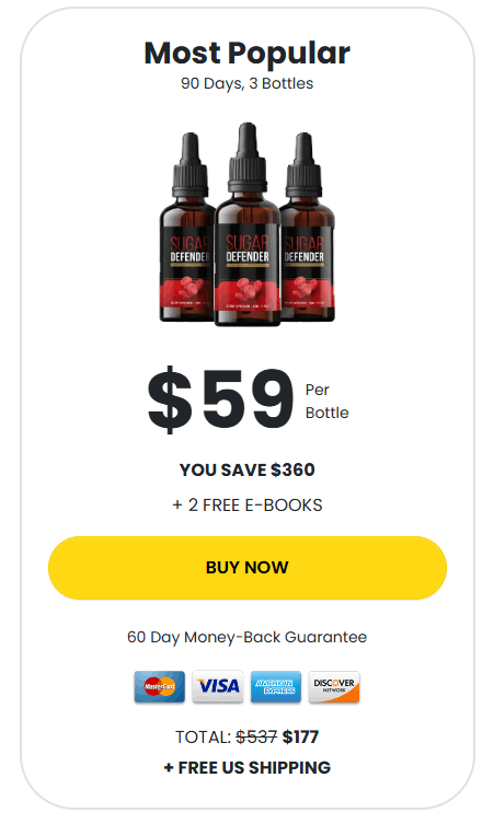 Sugar Defender buy now 3 bottles